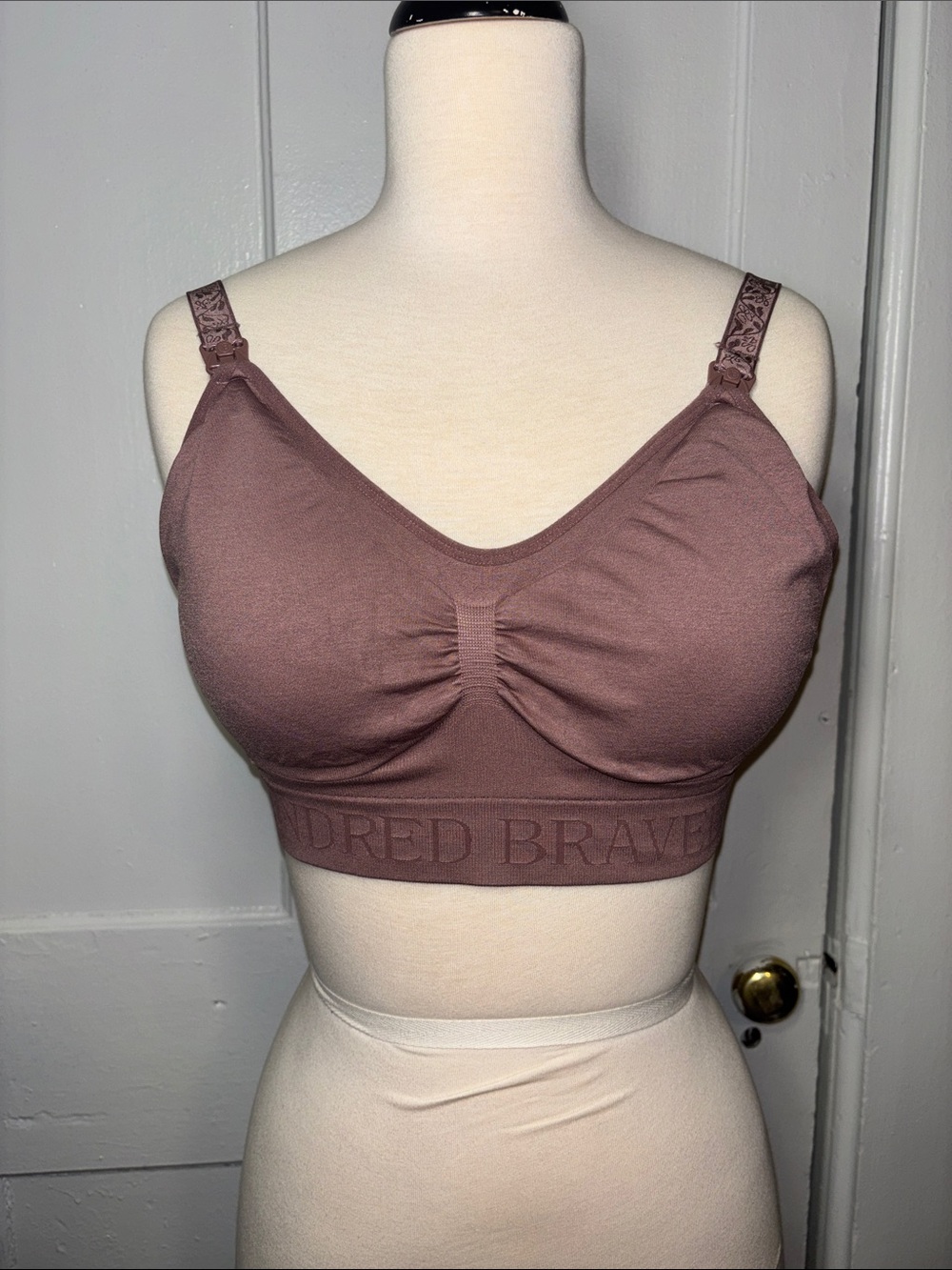 Kindred Bravely seamless Mauve Nursing Bra with Clip-Down Straps size medium - Picture 6 of 11